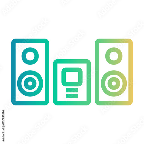 home theatre Line Gradient Icon