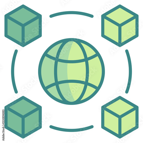 Supplier Network  Icon Element For Design