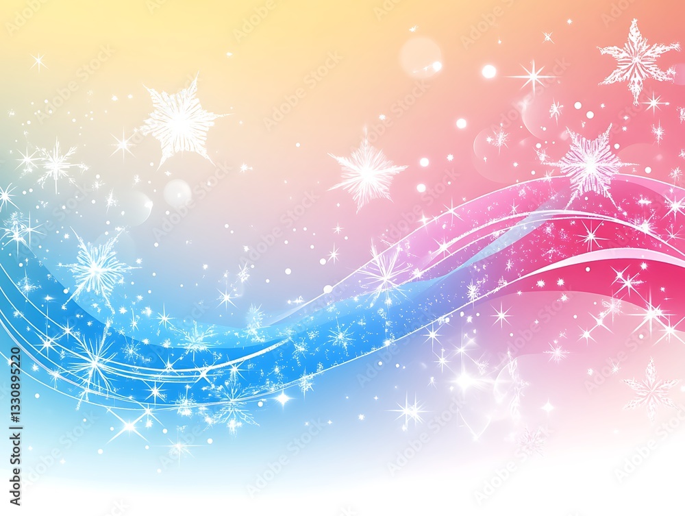 Abstract background illustration of red and blue waves wallpaper, glowing 3d backdrop glowed design with starry sparks Abstract background illustration of red and blue waves wallpaper, glowing 3d backdrop glowed design with starry sparks