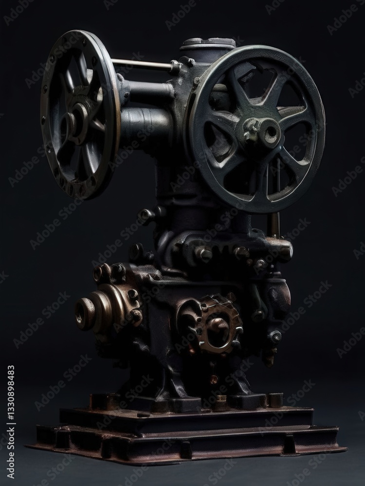 Fototapeta premium an AI Image Generator, Vintage Industrial Machinery with Metal