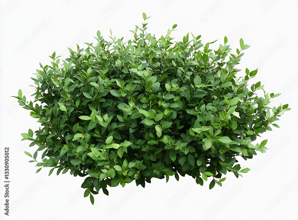 Fototapeta premium Lush Green Shrub Displaying Vibrant Foliage Ideal for Landscape Gardening Projects : Generative AI