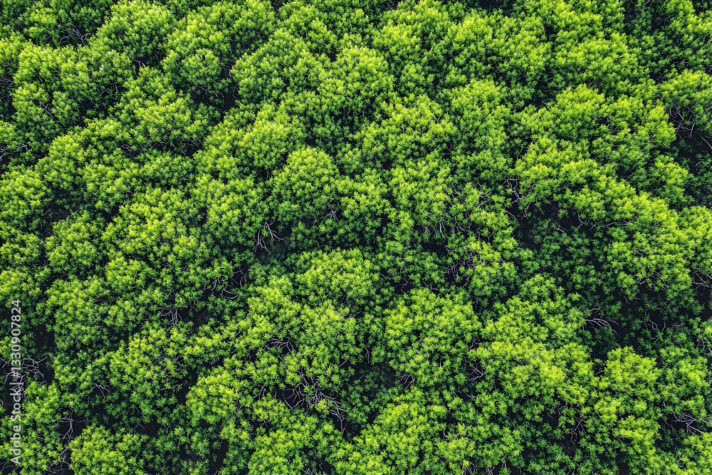 Lush green canopy viewed from above, showing vibrant foliage texture. Ideal for nature, environmental, and design projects. Lush green canopy viewed from above, showing vibrant foliage texture. Ideal for nature, environmental, and design projects.