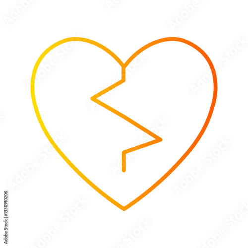 heartbroken gradient icon