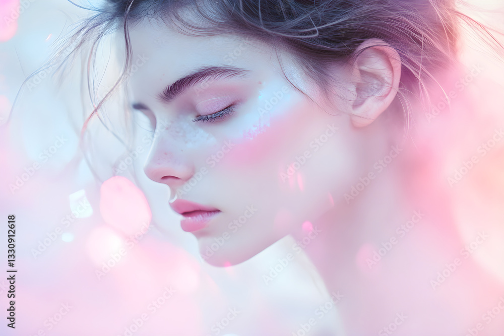 Ethereal Dreamscape: Pastel Shimmer on Luminous Skin Ethereal Dreamscape: Pastel Shimmer on Luminous Skin