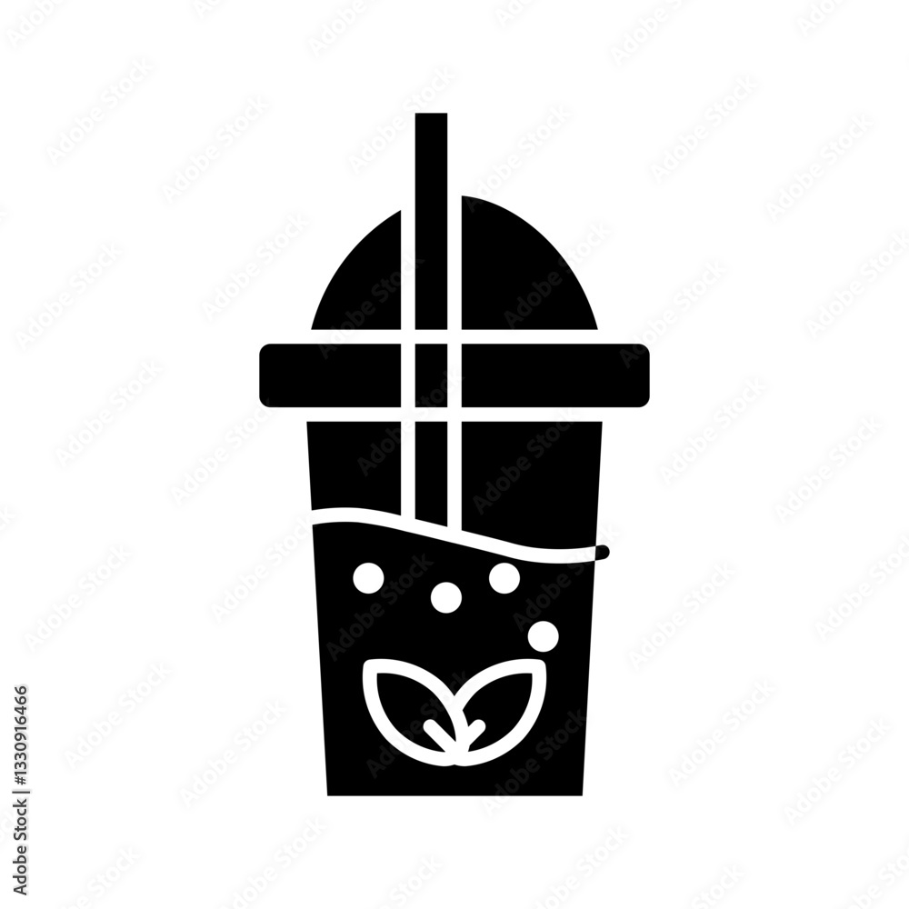Obraz premium drink cap glyph icon