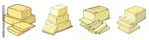 A set of Butter illustration 
