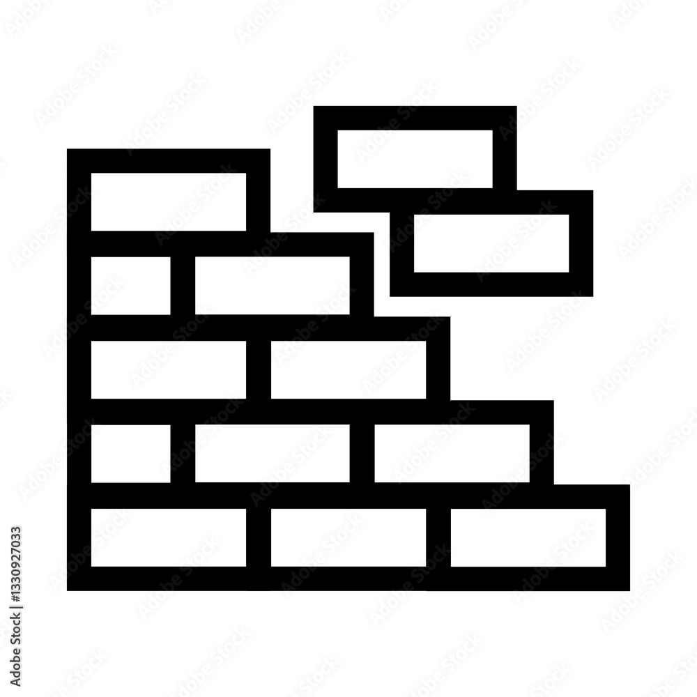 Build icon in black, outline style and white background Build icon in black, outline style and white background