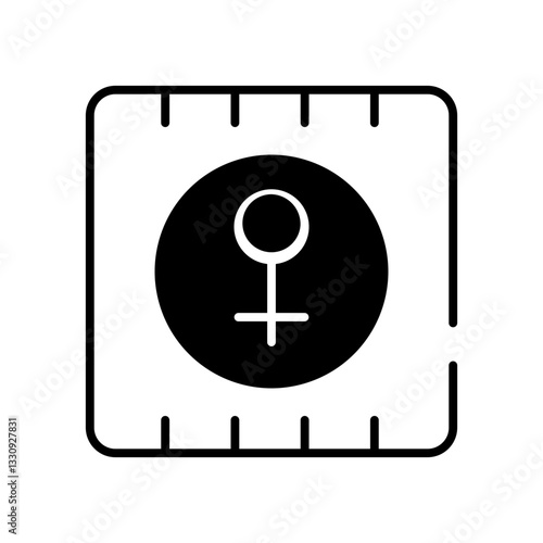 female condom glyph icon