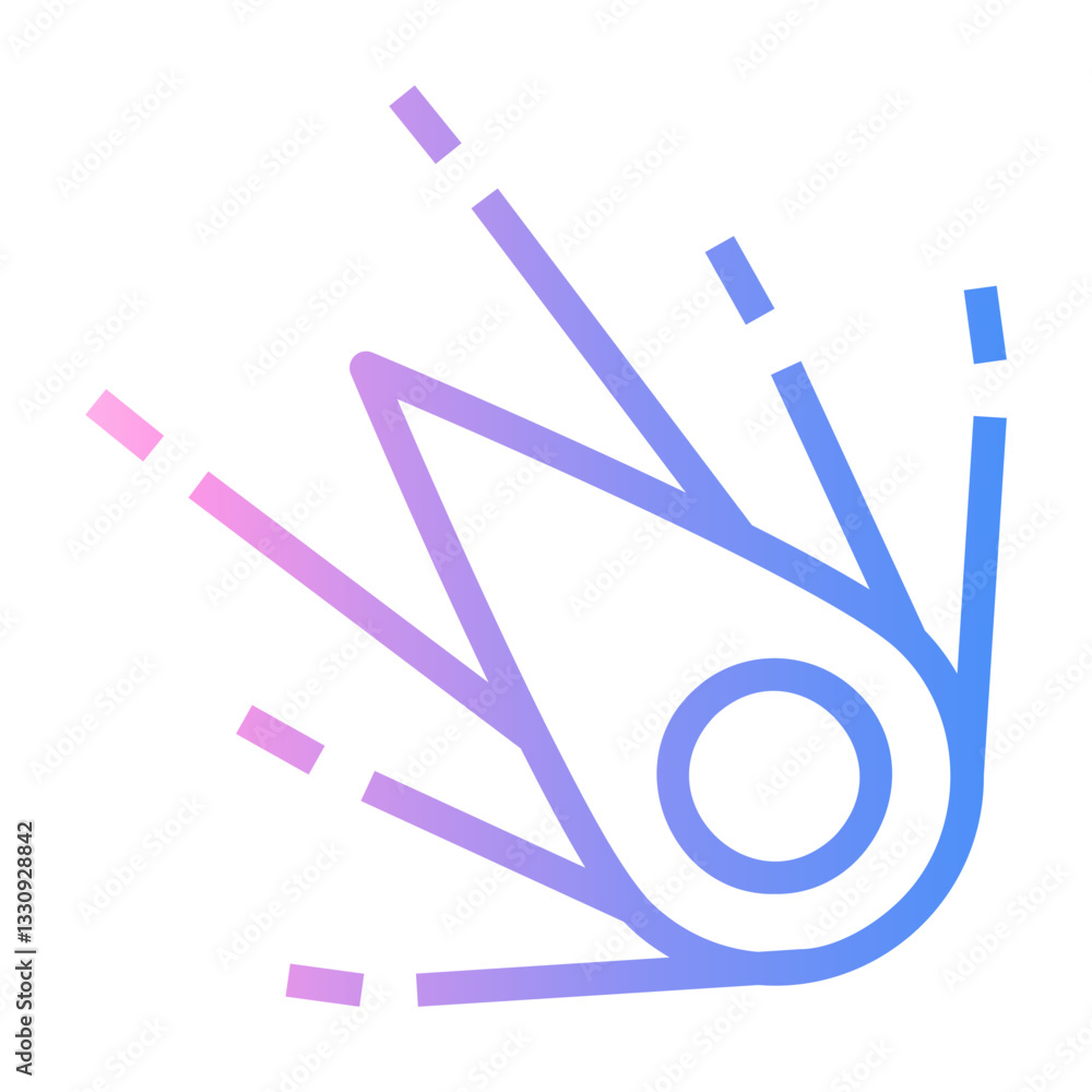 Fototapeta premium meteor Line Gradient Icon