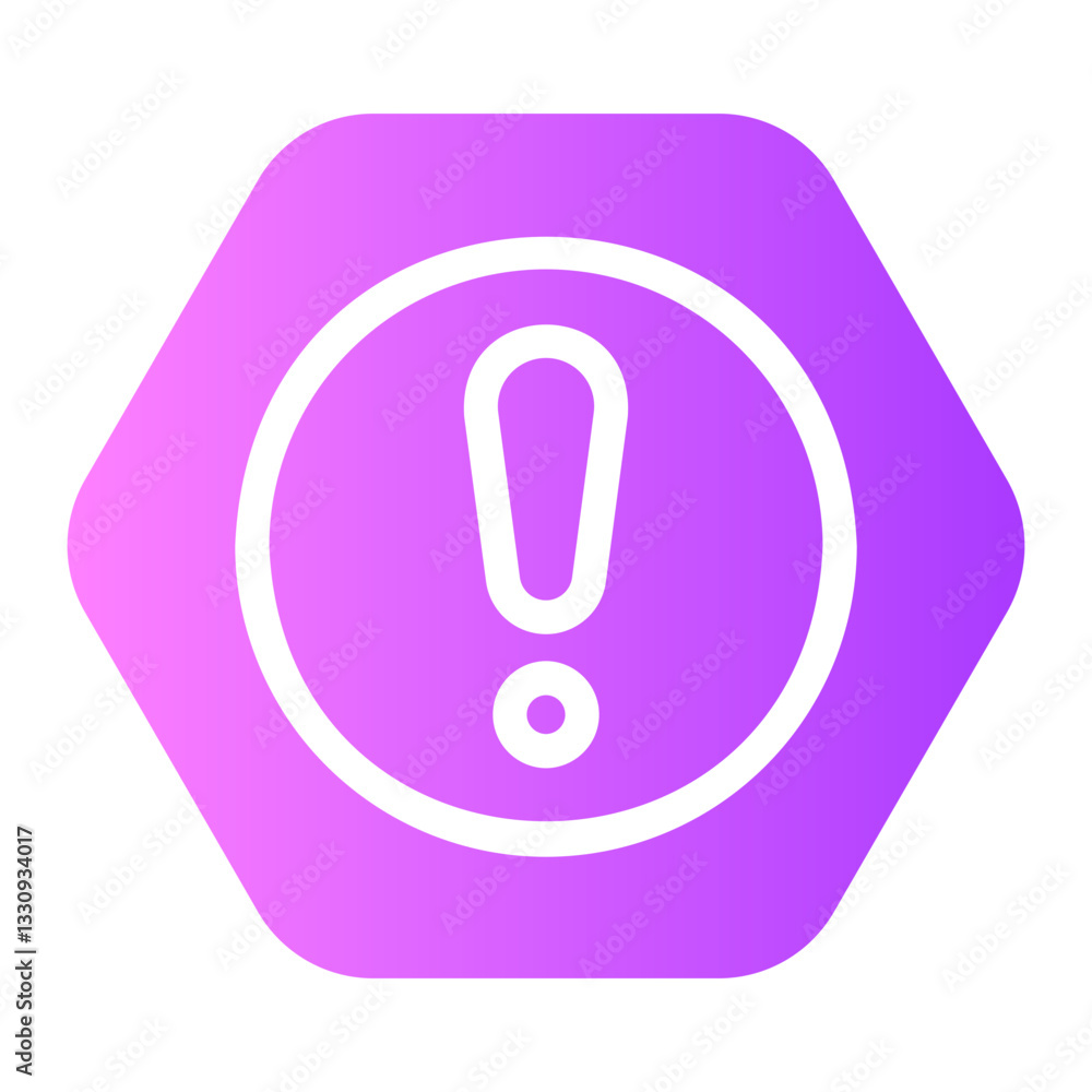 warning sign Gradient icon