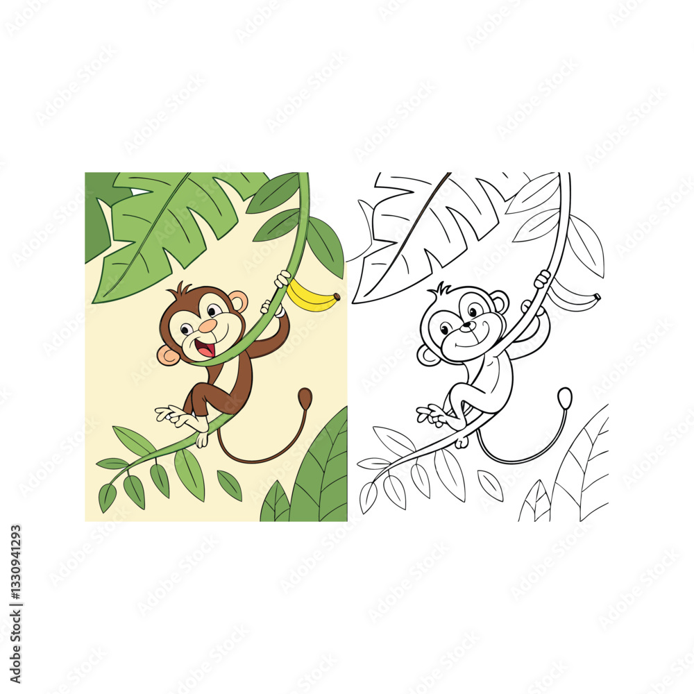 Fototapeta premium Kids Coloring Book For Amazon KDP 2-6 years