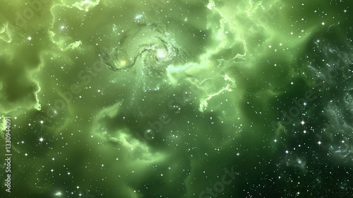 Sky_green_galactic_background