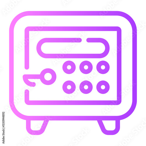 safebox Line Gradient Icon