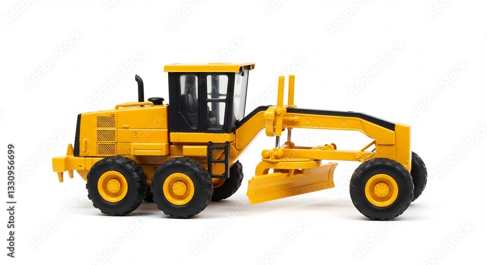 黄色い重機模型 鮮やかな色彩 精密な造形 魅力的. AI Generated