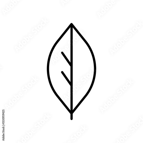 Leaf icon. Eco product icon. Vector illustration of leaf.