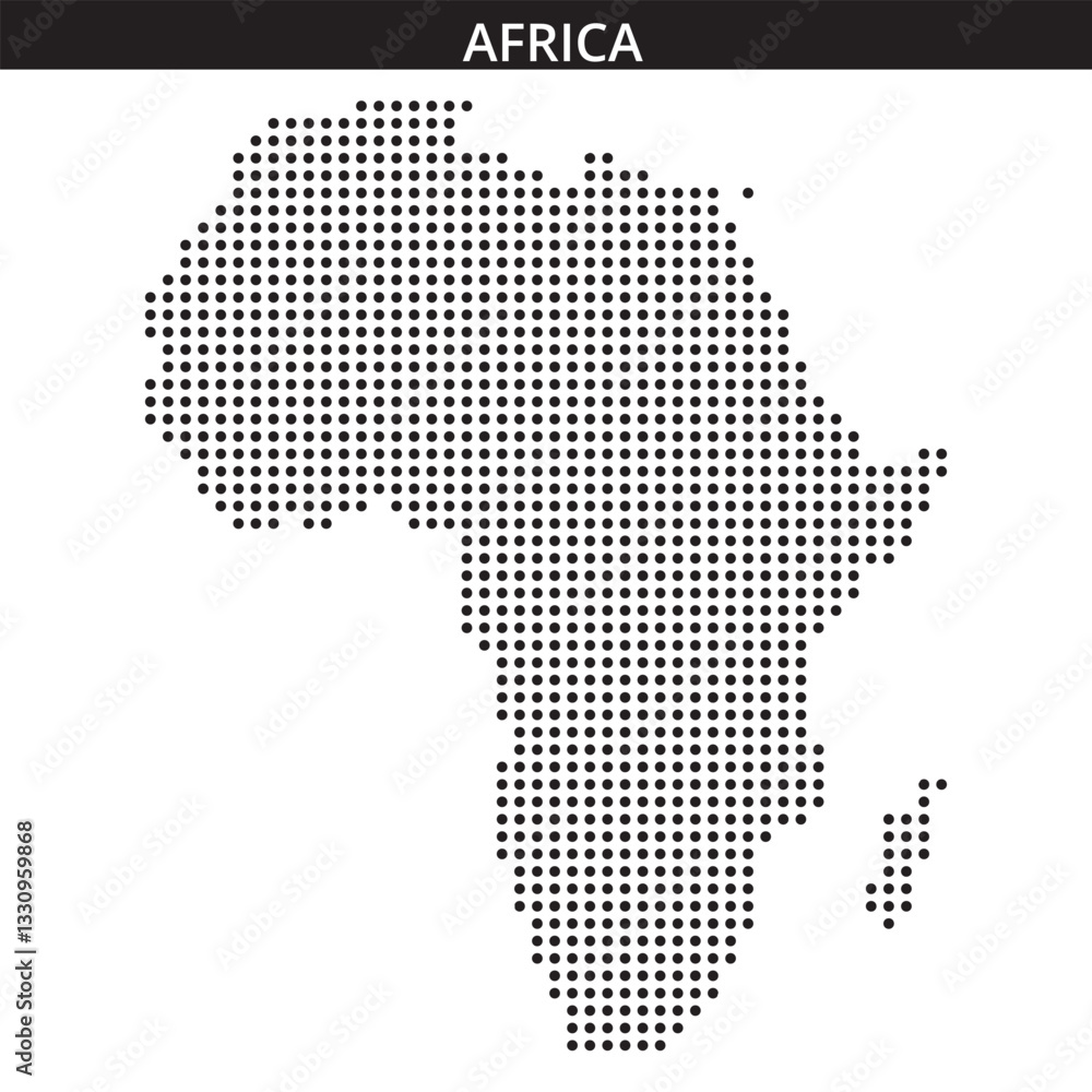 Fototapeta premium Africa map in dots