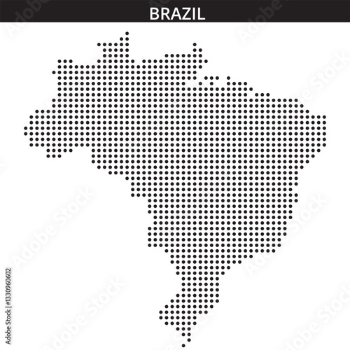 Brazil map in dots