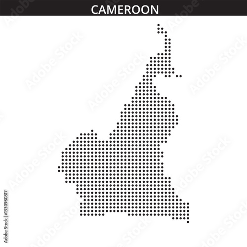 Cameroon map in dots