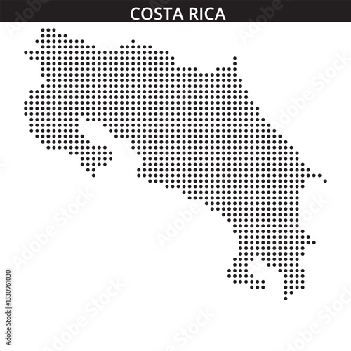 Costa Rica map in dots