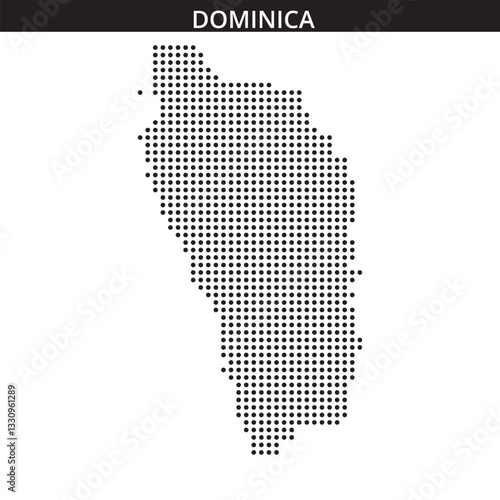 Dominica map in dots