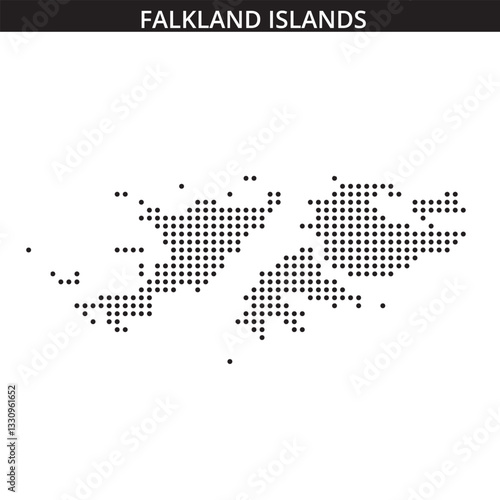 Falkland Islands map in dots