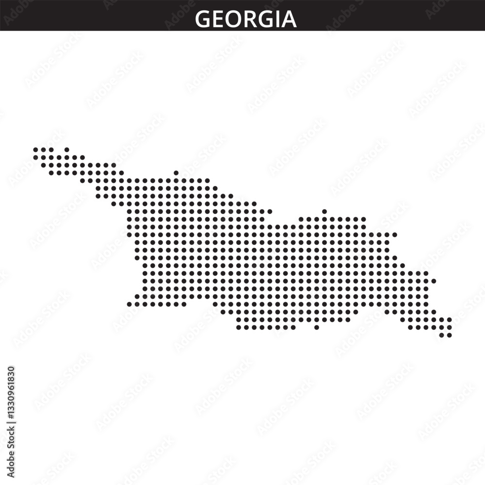 Fototapeta premium Georgia map in dots