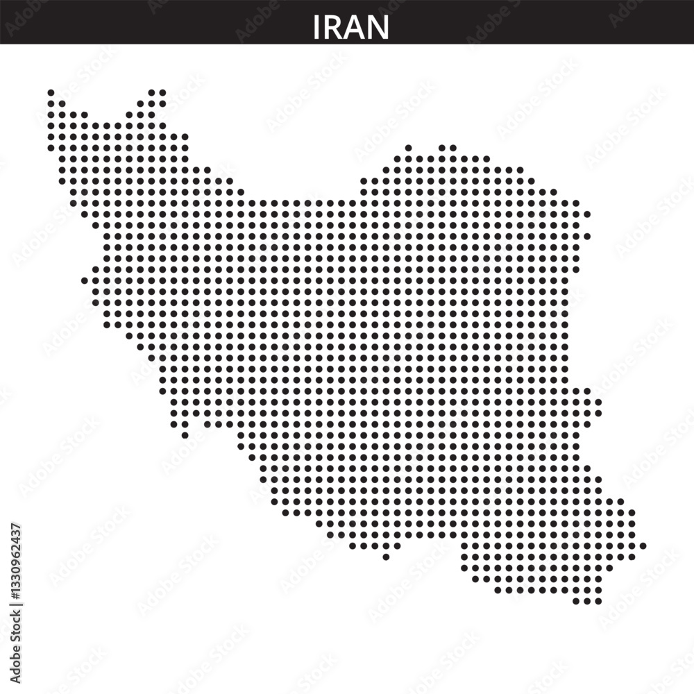 Iran map in dots Iran map in dots