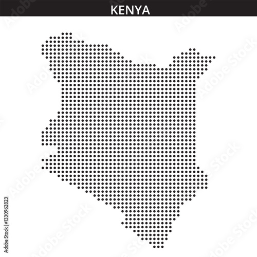 Kenya map in dots