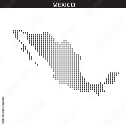 Mexico map in dots
