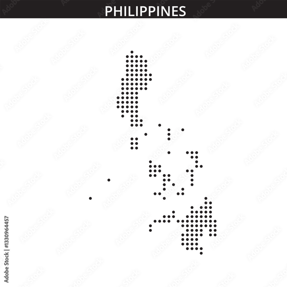 Obraz premium Philippines map in dots