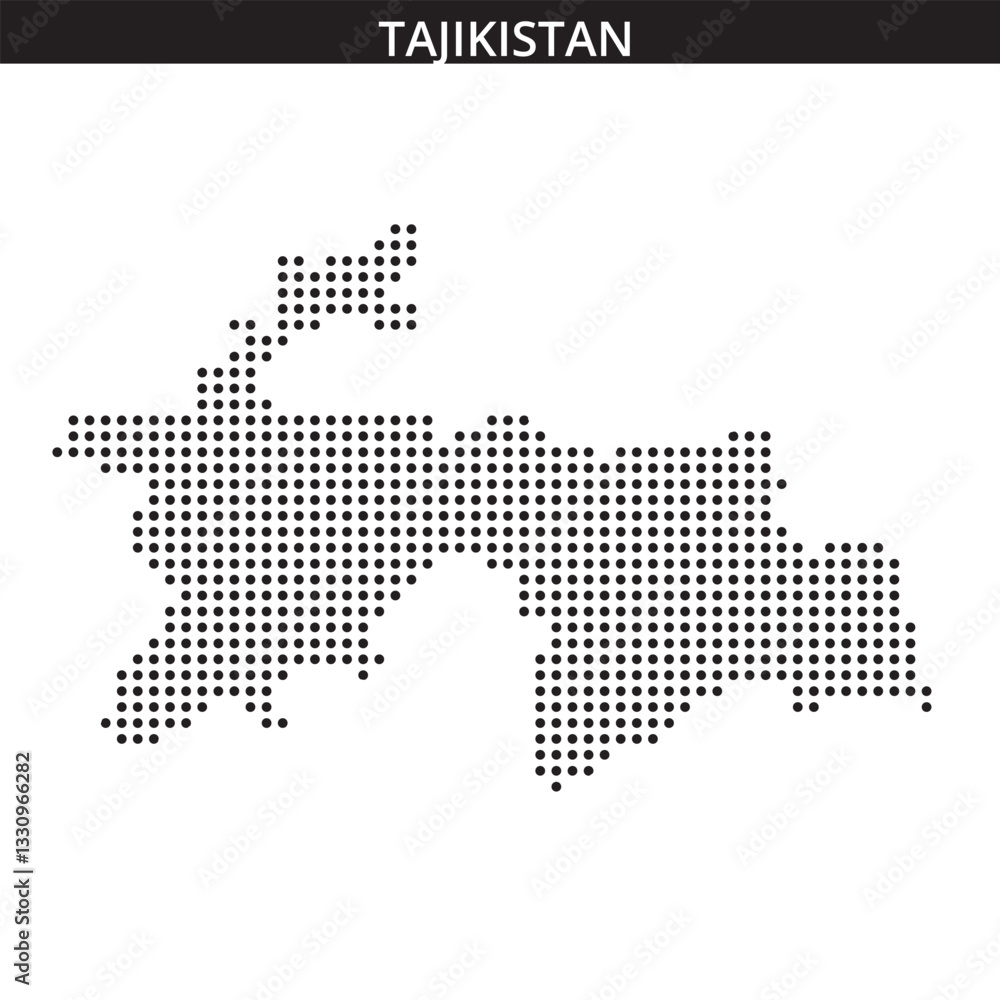 Tajikistan map in dots Tajikistan map in dots
