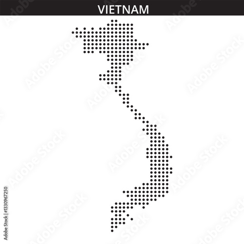 Vietnam map in dots