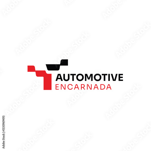 Performance Car Logo with T & Speed Elements