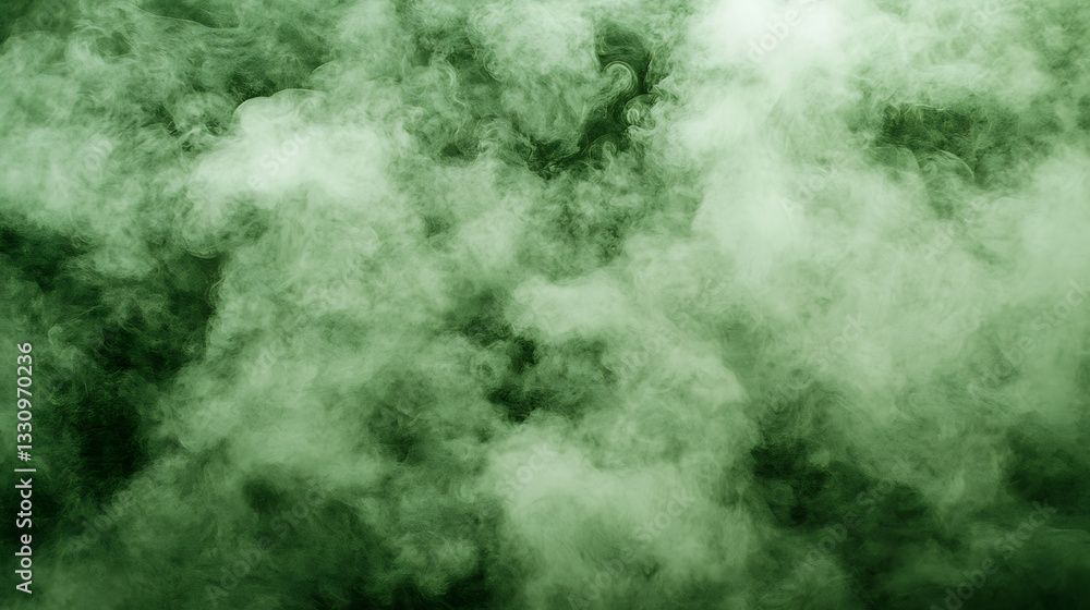 Fototapeta premium Mysterious green smoke effect digital background abstract image creative environment aerial view visual concept