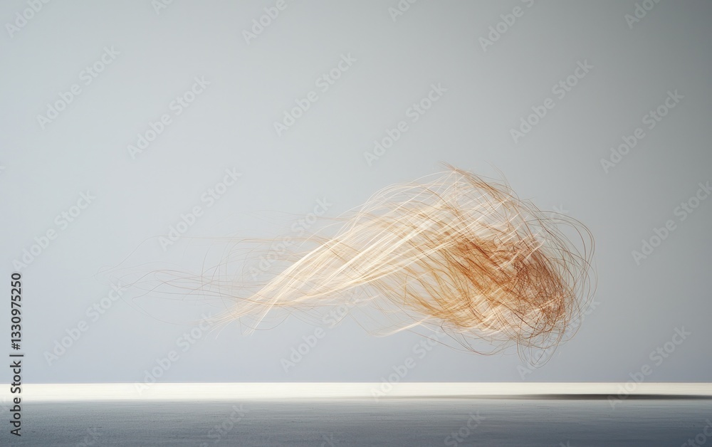 Floating Orange Particles Above White Surface Floating Orange Particles Above White Surface