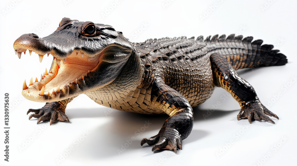 Fototapeta premium The crocodile with its big mouth open