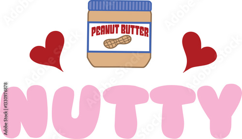 peanut butter cute hearts Slogan novelty cute pj conversational jelly  cute pink Graphic Tee t-shirt logo slogan graphic artwork typography girly pyjamas 