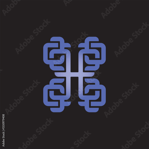 Letter H Ornament logo design, Art & Illustration