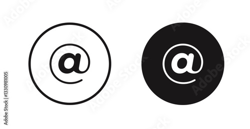 At icon outlined icon vector collection.