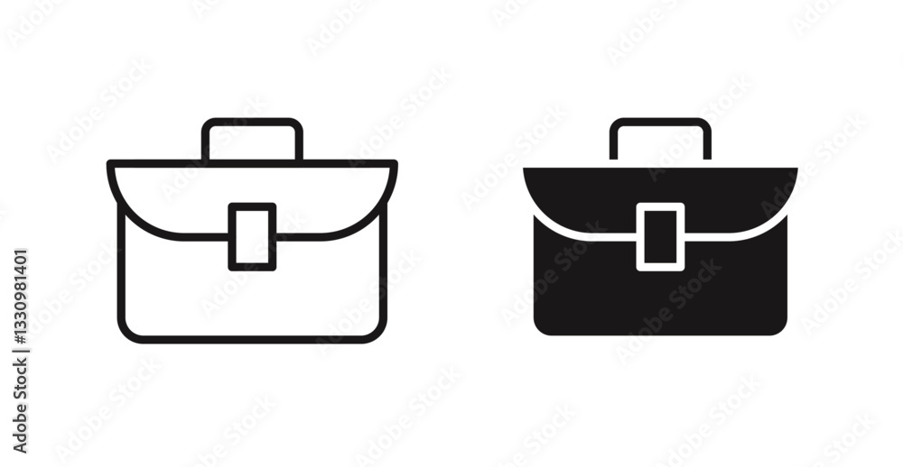 Briefcase icon outlined icon vector collection. Briefcase icon outlined icon vector collection.