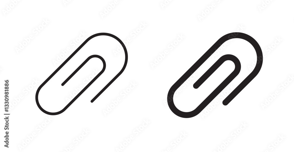 Clip icon outlined icon vector collection. Clip icon outlined icon vector collection.