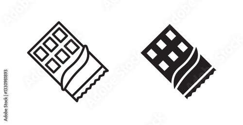 Chocolate icon outlined icon vector collection.