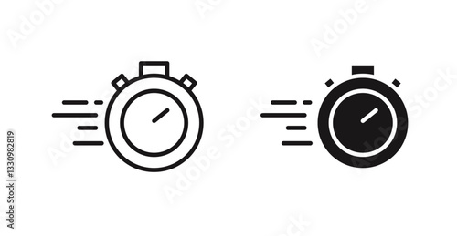Express icon outlined icon vector collection.