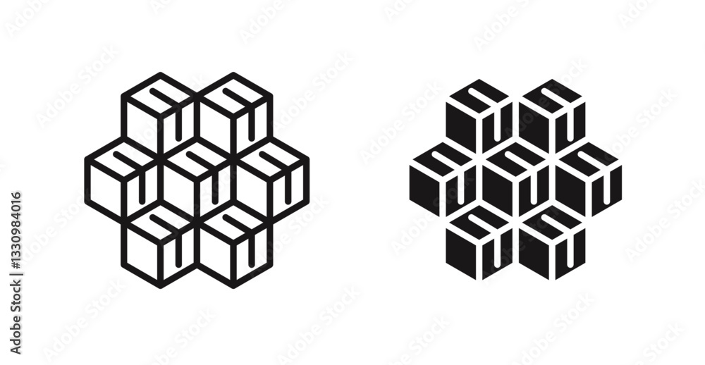 Inventory icon outlined icon vector collection. Inventory icon outlined icon vector collection.