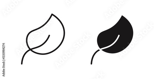 Leaf icon outlined icon vector collection.