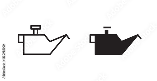 Oil can icon outlined icon vector collection.