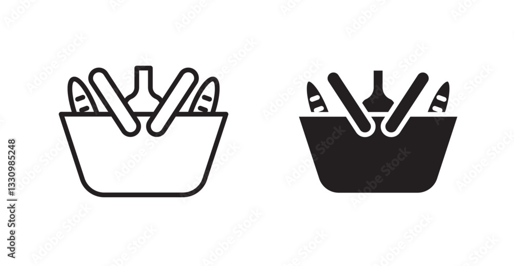 Obraz premium Picnic icon outlined icon vector collection.