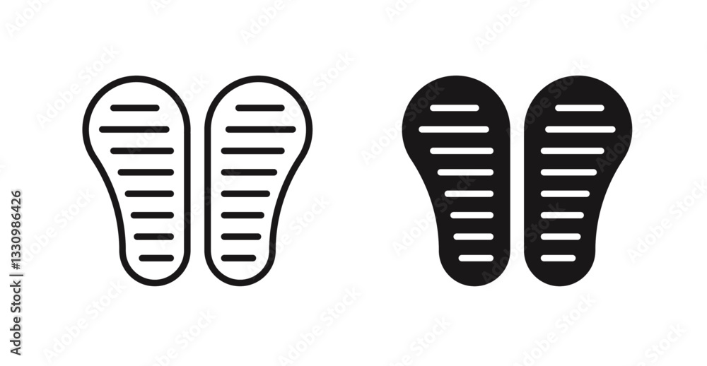 Fototapeta premium Soles icon outlined icon vector collection.