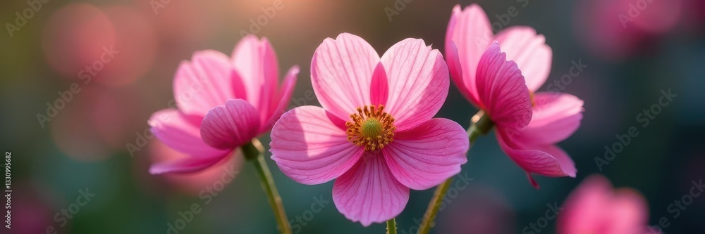 Delicate pink anemone blossoms, vibrant petals unfurling , plant photography, floral Delicate pink anemone blossoms, vibrant petals unfurling , plant photography, floral