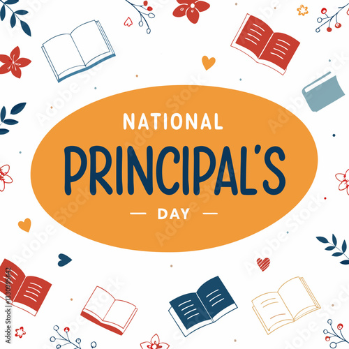 A colorful and cheerful digital illustration for School Principals' Day